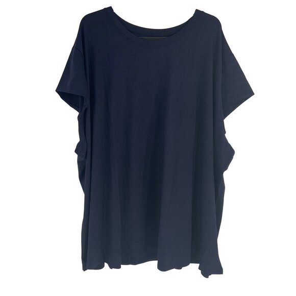 NWT Universal Standard Womens Navy Blue Tee 3XL Pima Cotton Modal Relaxed Fit - Picture 10 of 10